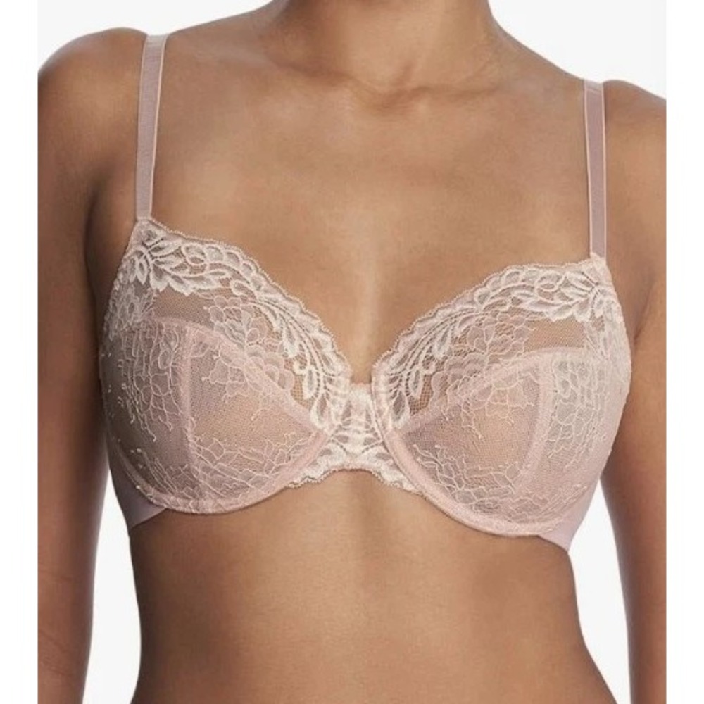Natori Lace Underwire Bra in Blush Pink